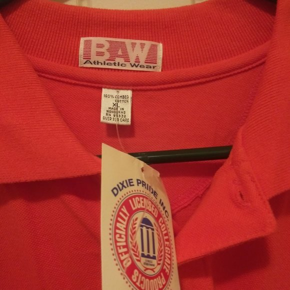 BAW Athletic Wear Orange Auburn Polo NWT XL - Picture 3 of 4